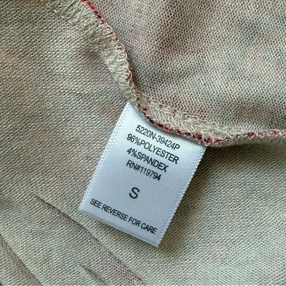 Vibrant One World Red and Yellow Abstract Floral Rhinestone Embellished Tunic - Picture 10 of 11